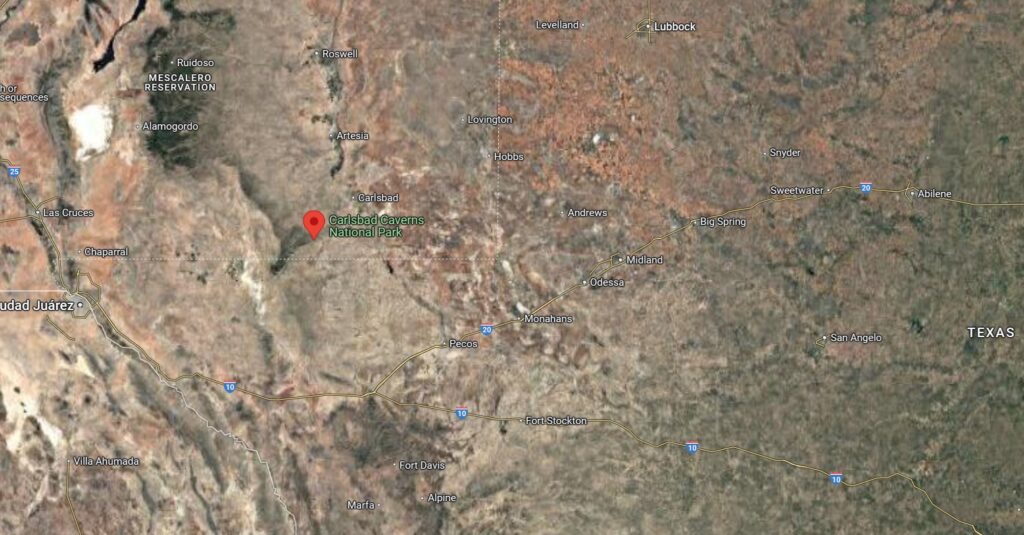 carlsbad caverns national park location